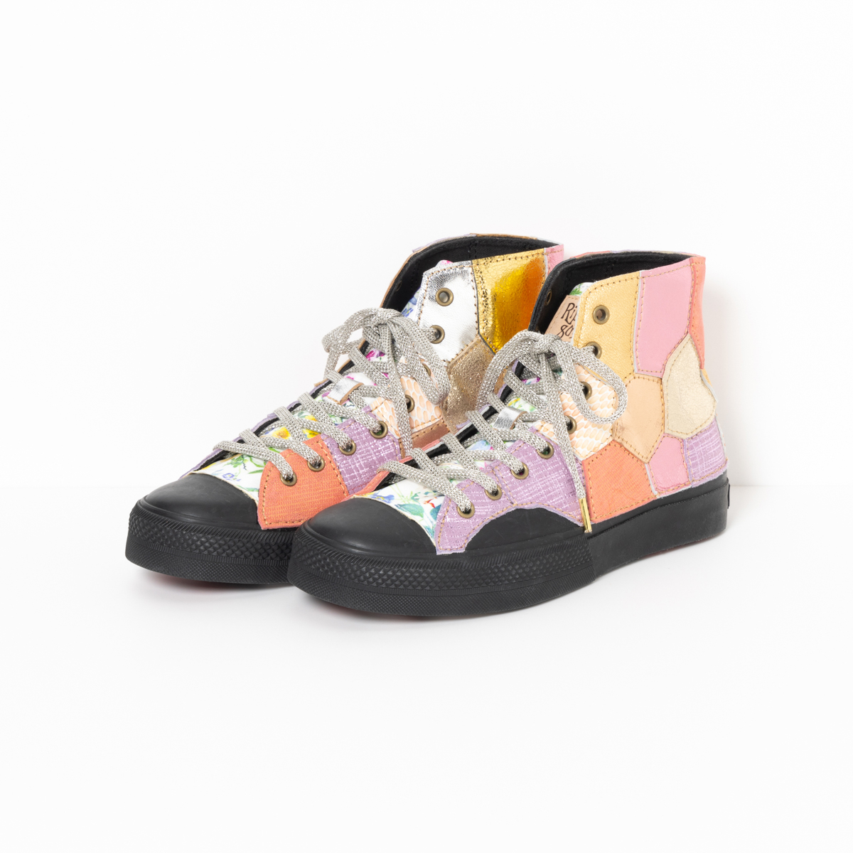 【新作】レザーリメイクスニーカー「Frangipane」Size 23.5cm