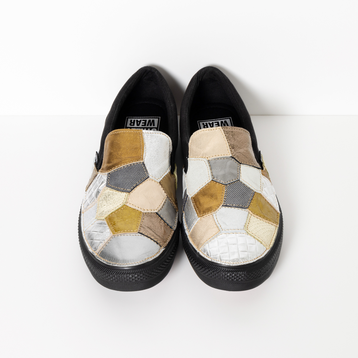 【新作】レザーリメイクスリッポン「Back In Time」Size 28.0cm