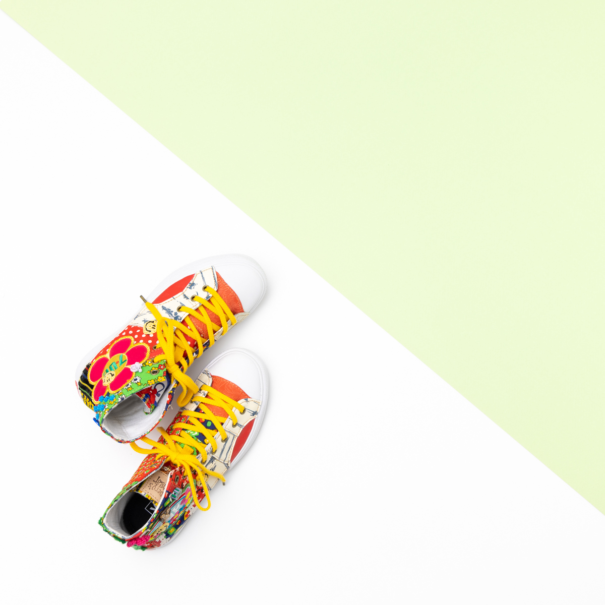 【新作】ワッペンリメイクスニーカー「Popping Shower Parade」Size 24.0cm