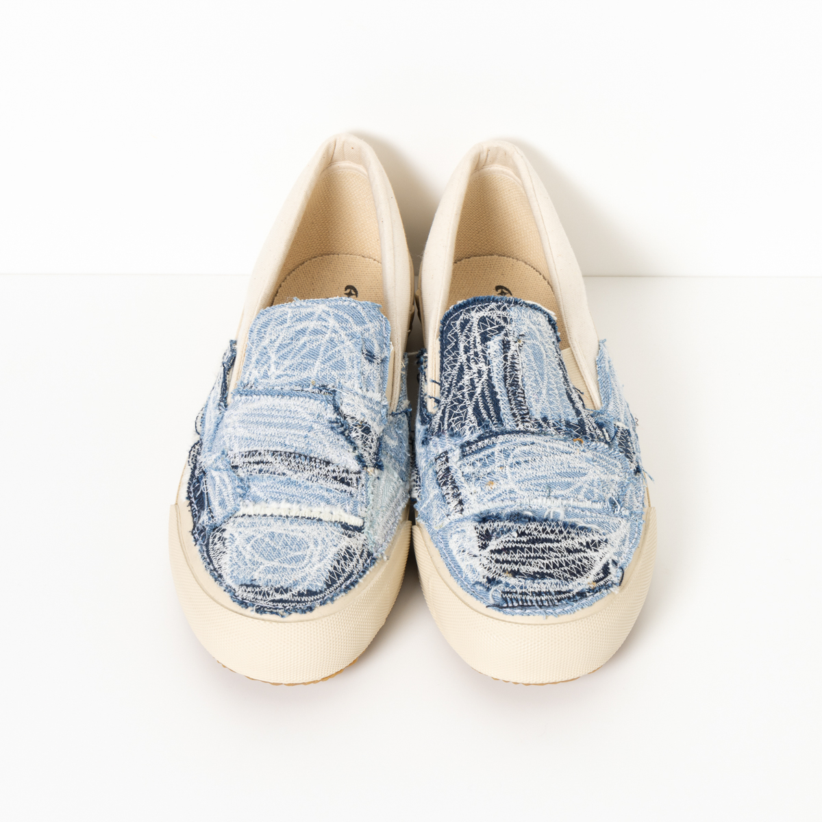 【新作】デニムリメイクスリッポン「Aqua Summer」Size 26.0cm