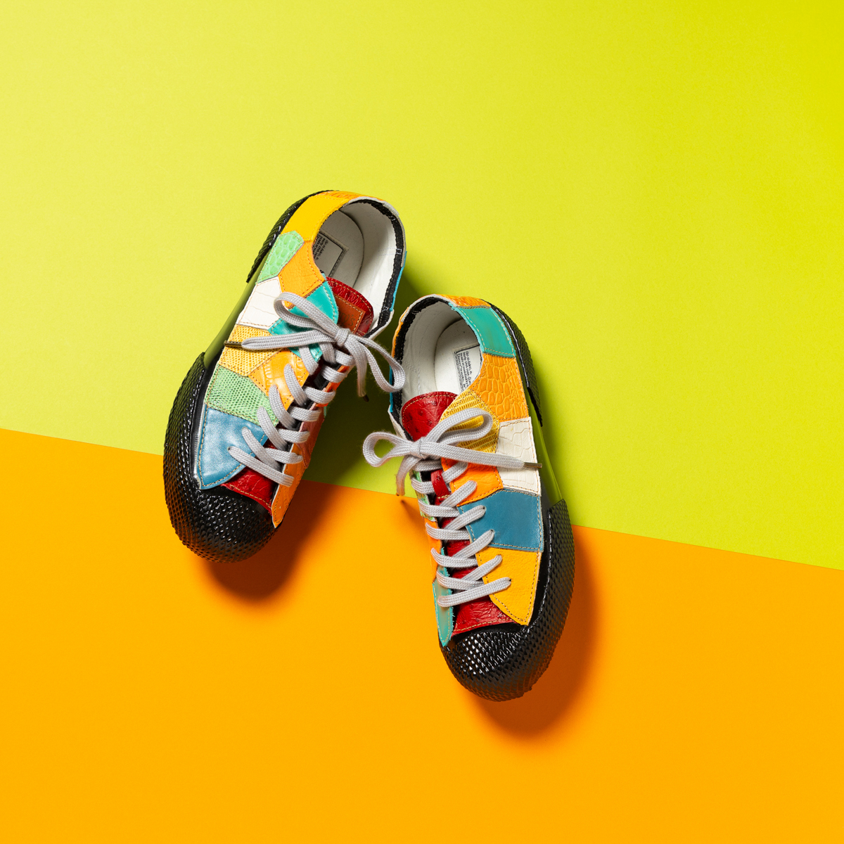 【新作】レザーリメイクスニーカー「Travelling Song」Size 26.5cm