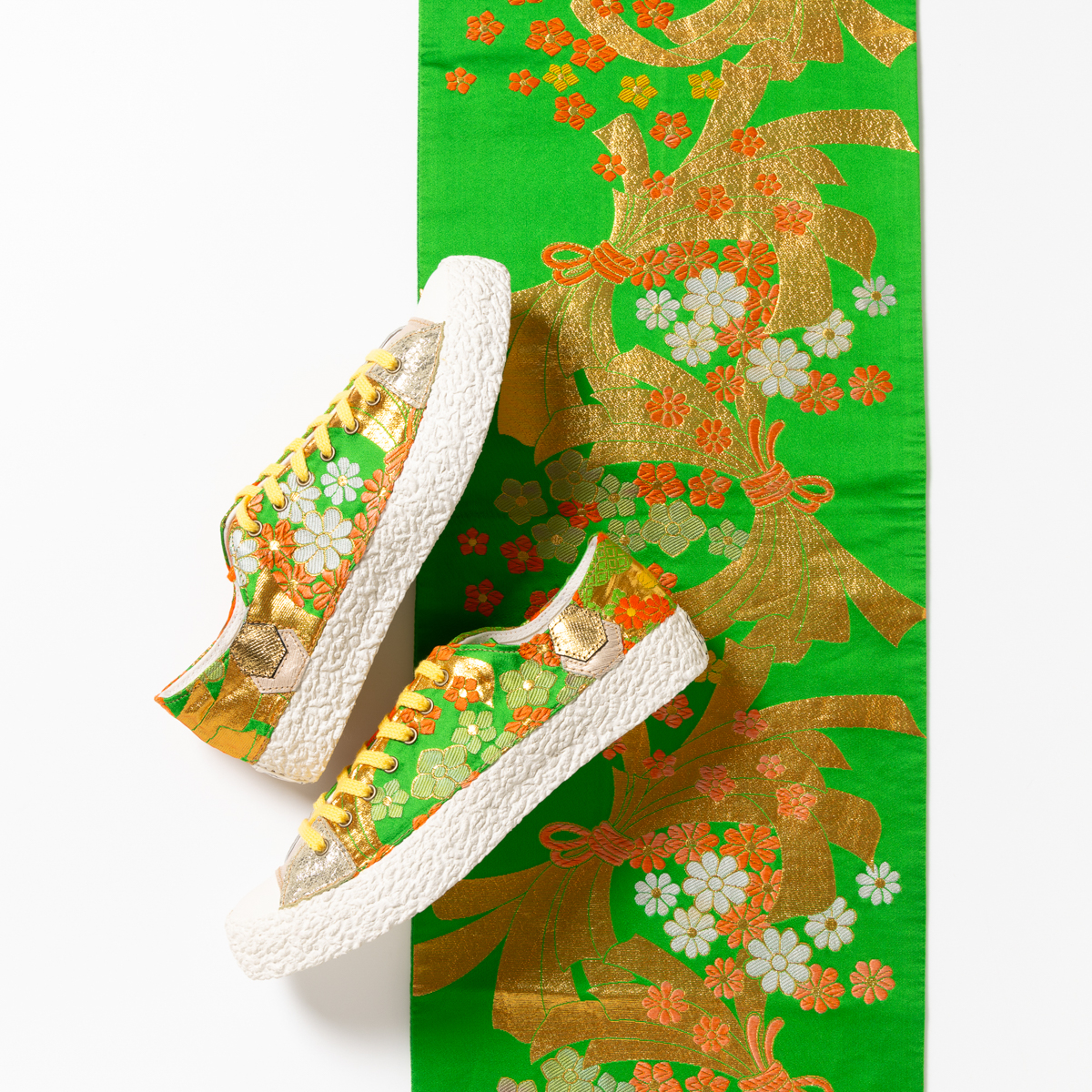 【新作】着物リメイクスニーカー「Fortnight」Size 27.0cm