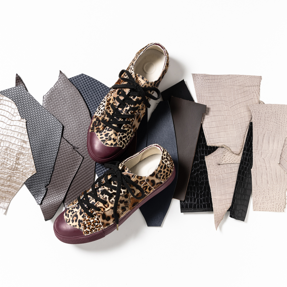 【新作】レザーリメイクスニーカー「I WANNA BE ME」Size 27.5cm