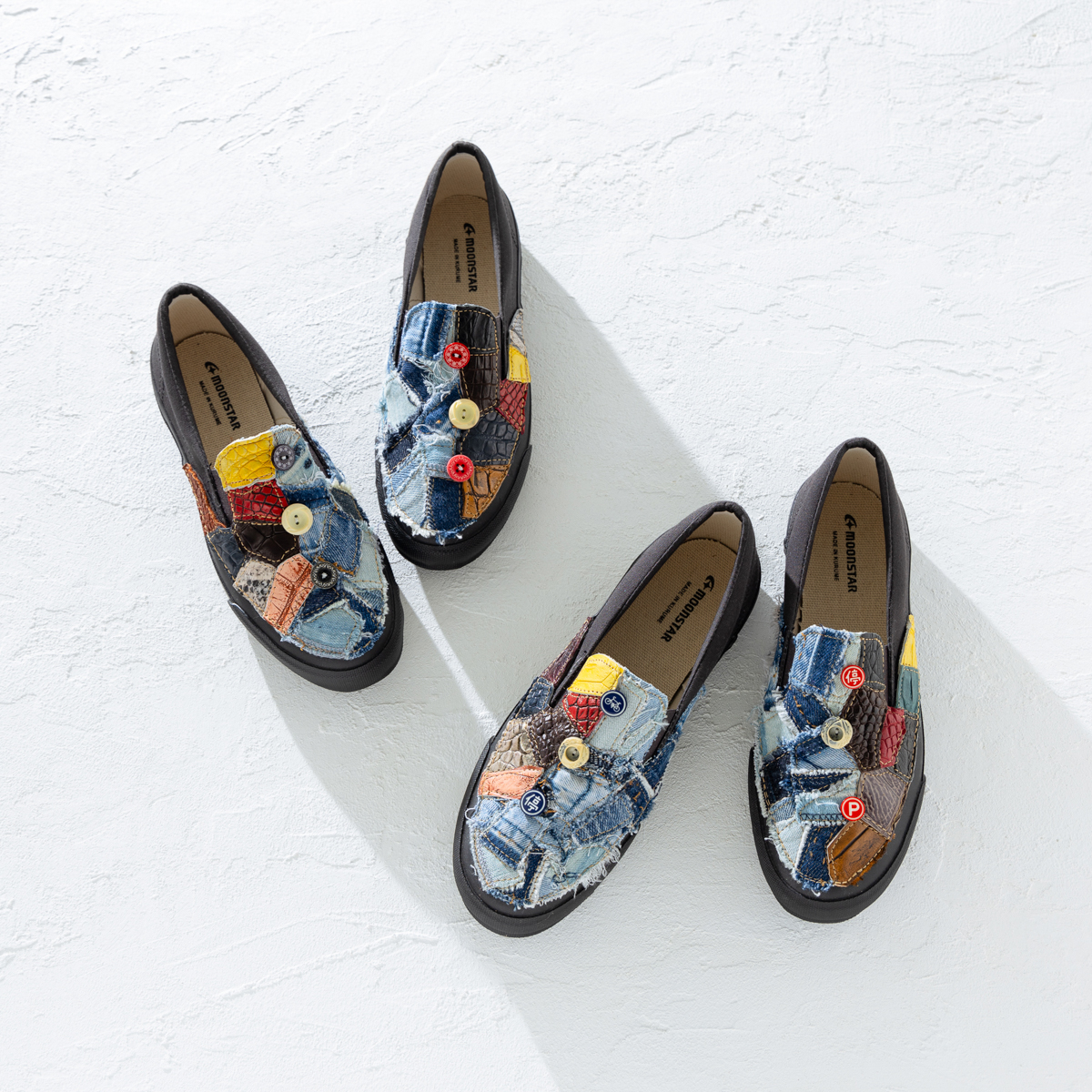 【オーダーメイド】レザーリメイクスリッポン「Crocodilus 2」Size 24.0cm