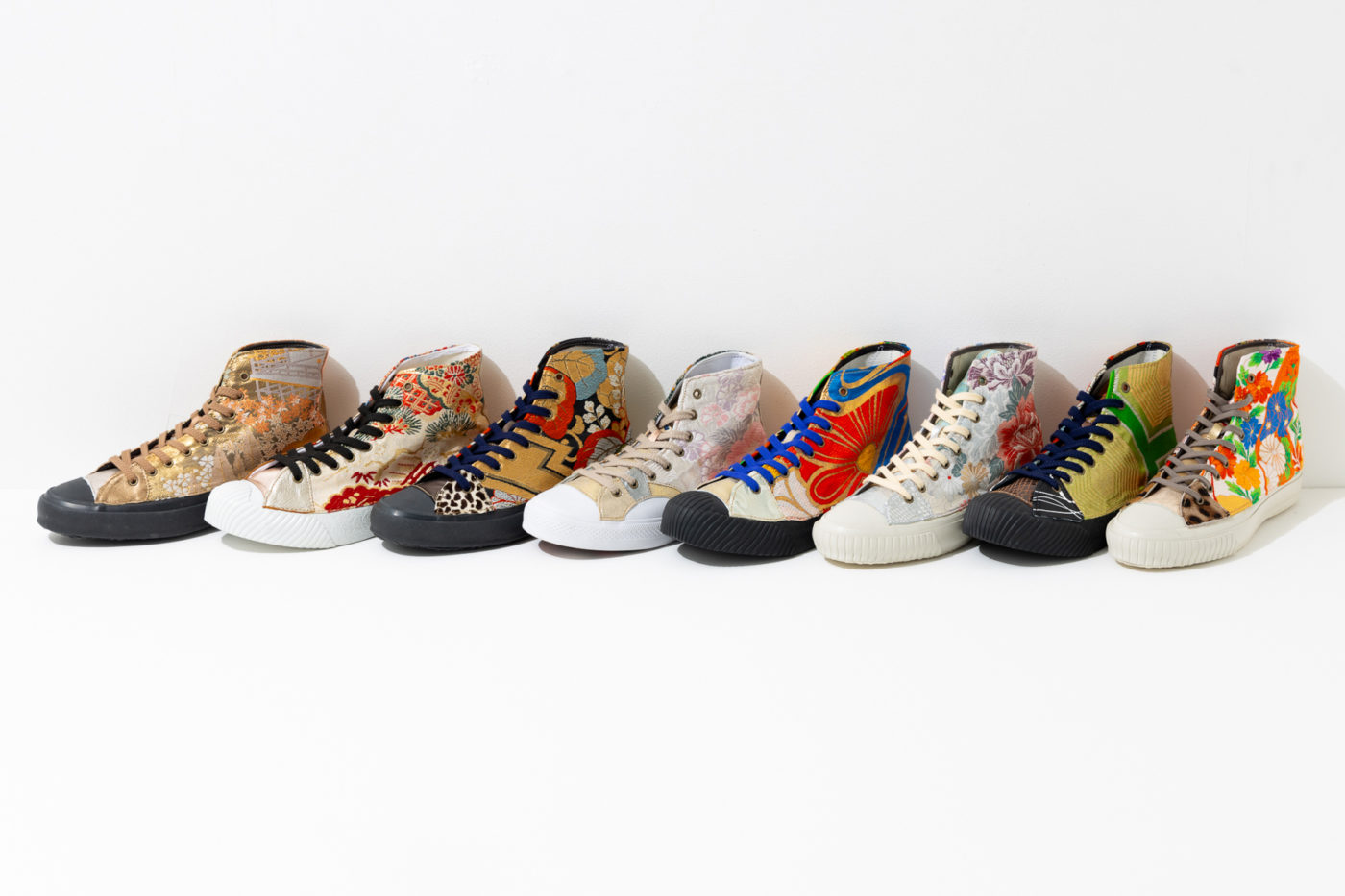 【新作】「Labels」別注モデル着物リメイクハイカットスニーカー