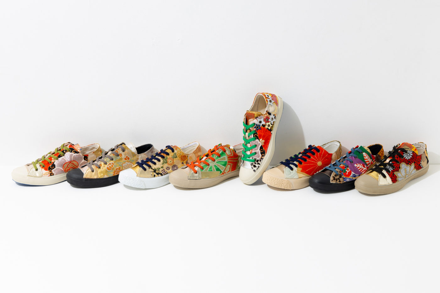 【新作】「Labels」別注モデル着物リメイクローカットスニーカー