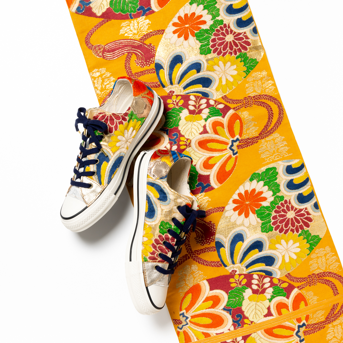 【オーダーメイド】着物リメイクスニーカー「Before Sundown」Size 26.0cm