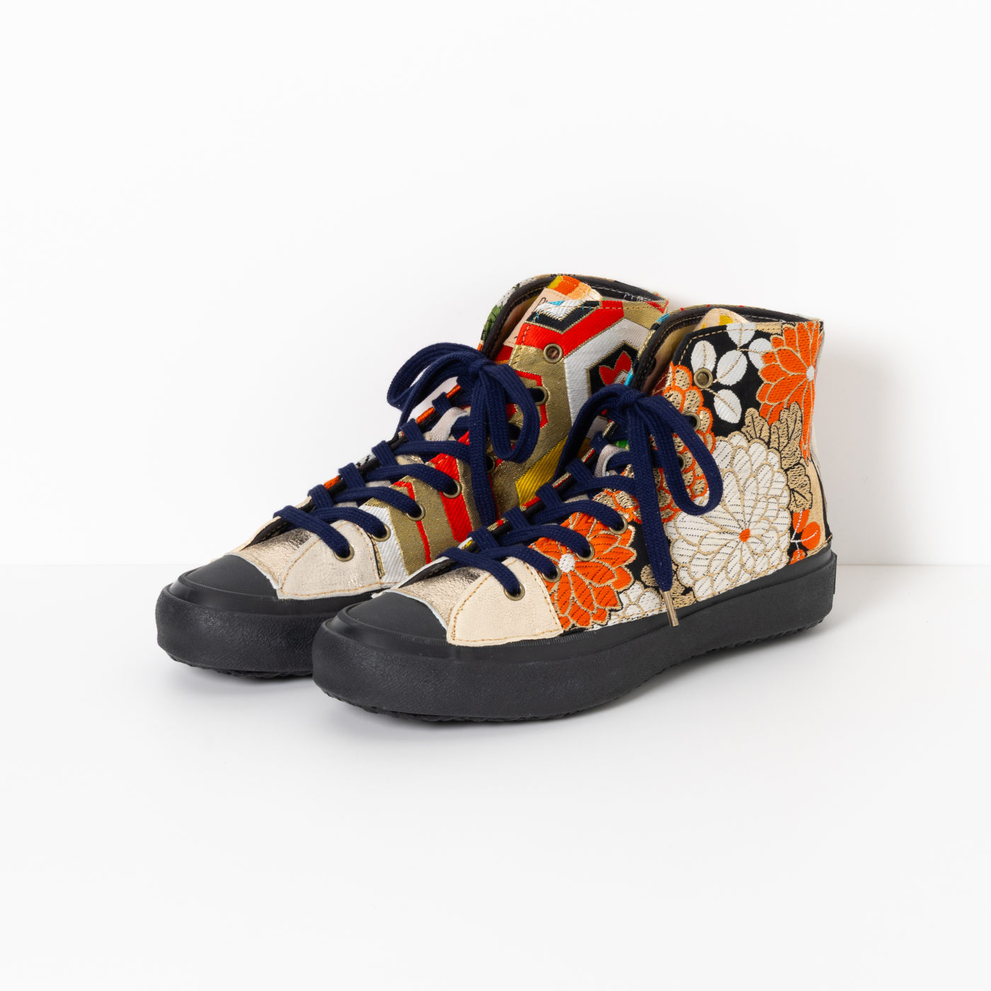 【MOONSTAR】着物リメイクスニーカー「Layla」Size 24.0cm