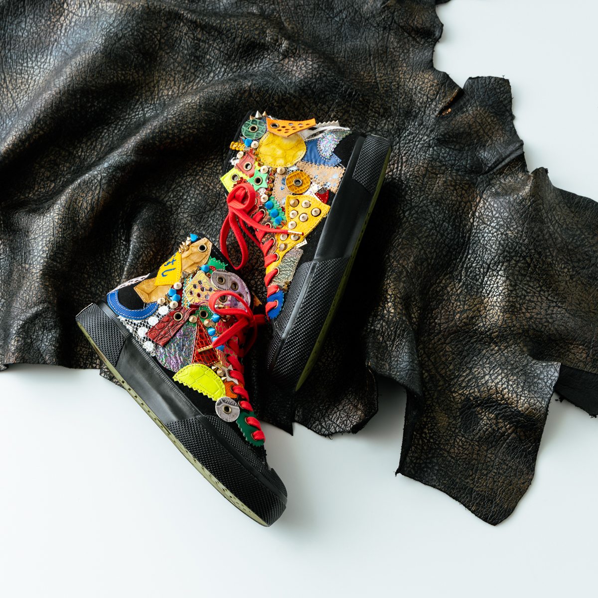 【SUPERGA】レザーリメイクスニーカー「Sinapsi」Size 25.5cm