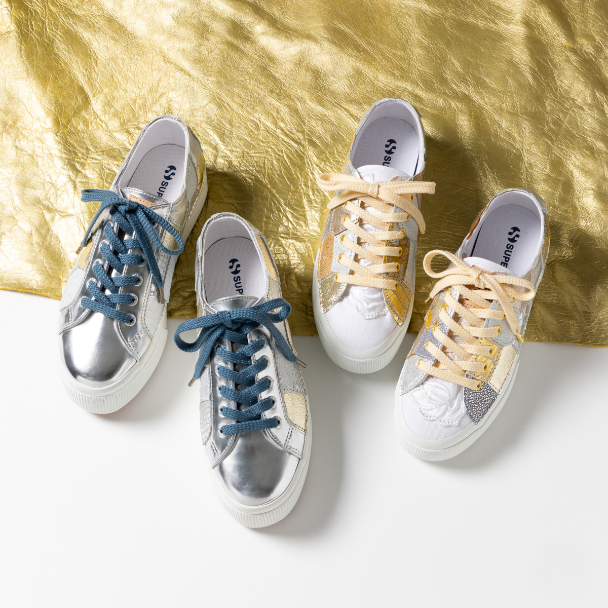 【SUPERGA】レザーリメイクスニーカー「Lucid Dreaming」Size 23.0cm