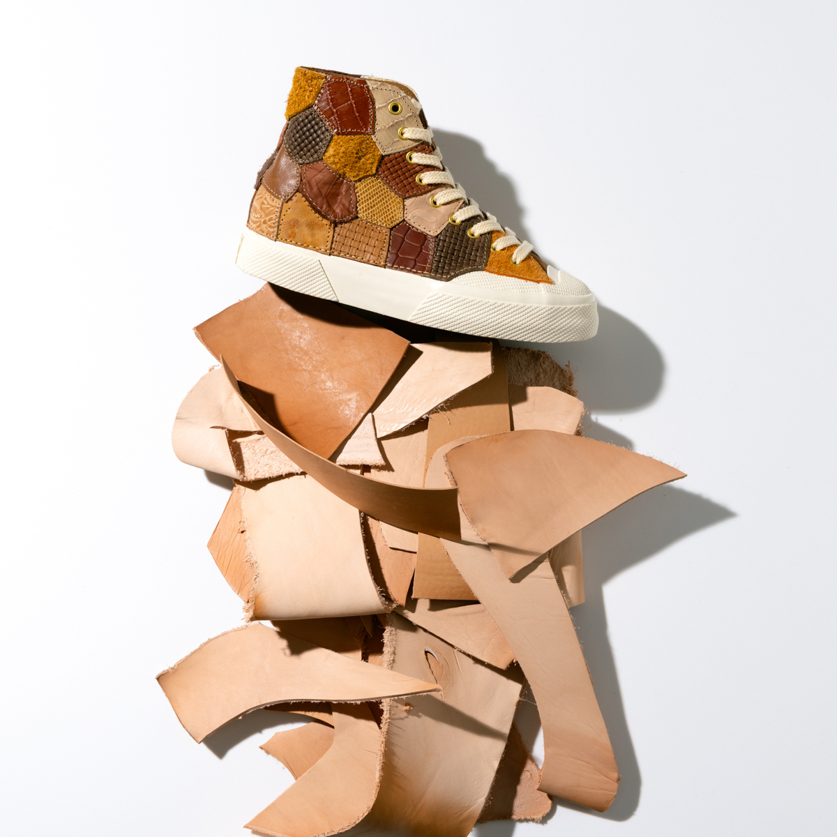 【SUPERGA】レザーリメイクスニーカー「cremina」Size 23.5cm