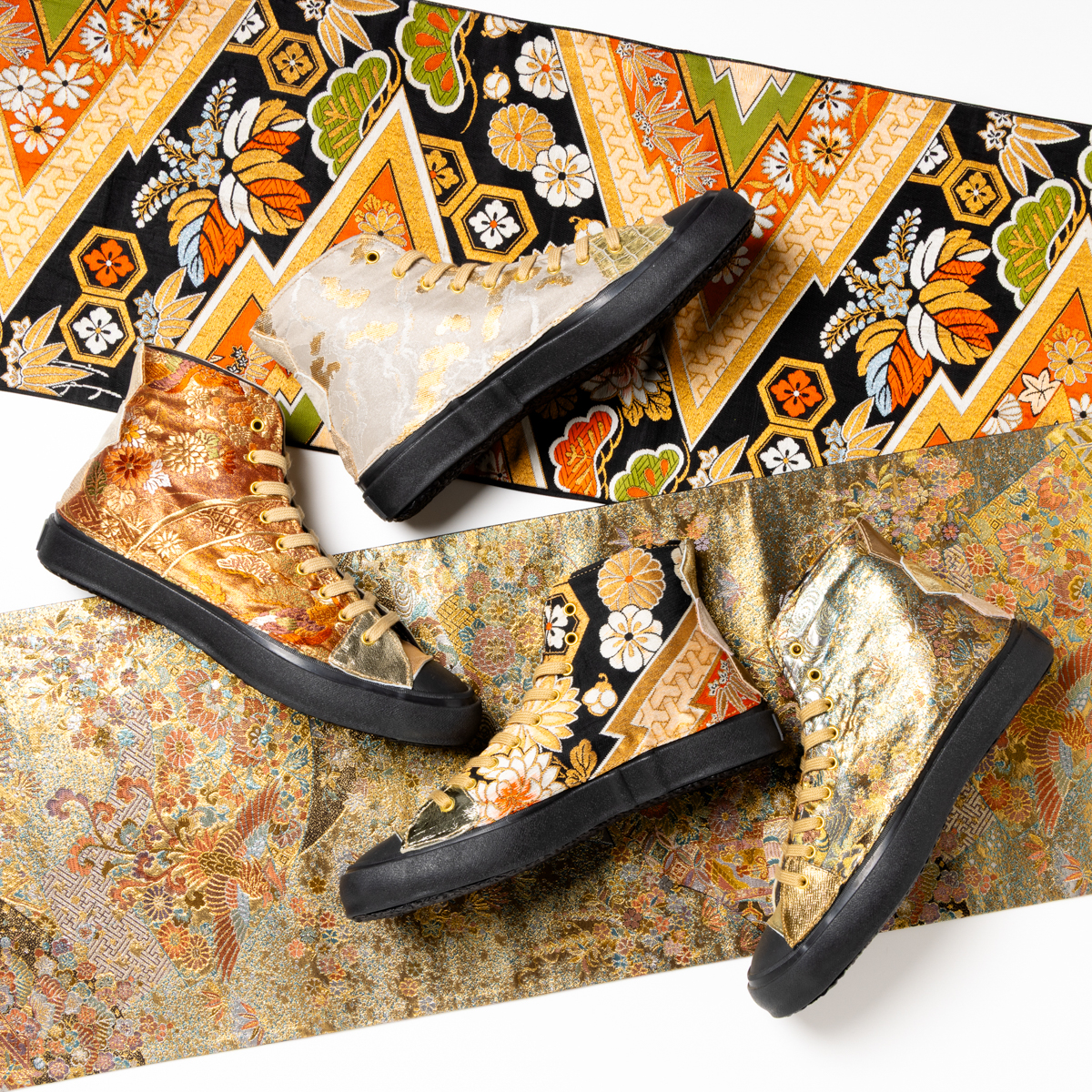 【MOONSTAR】着物リメイクスニーカー「Manicule」Size 27.0cm