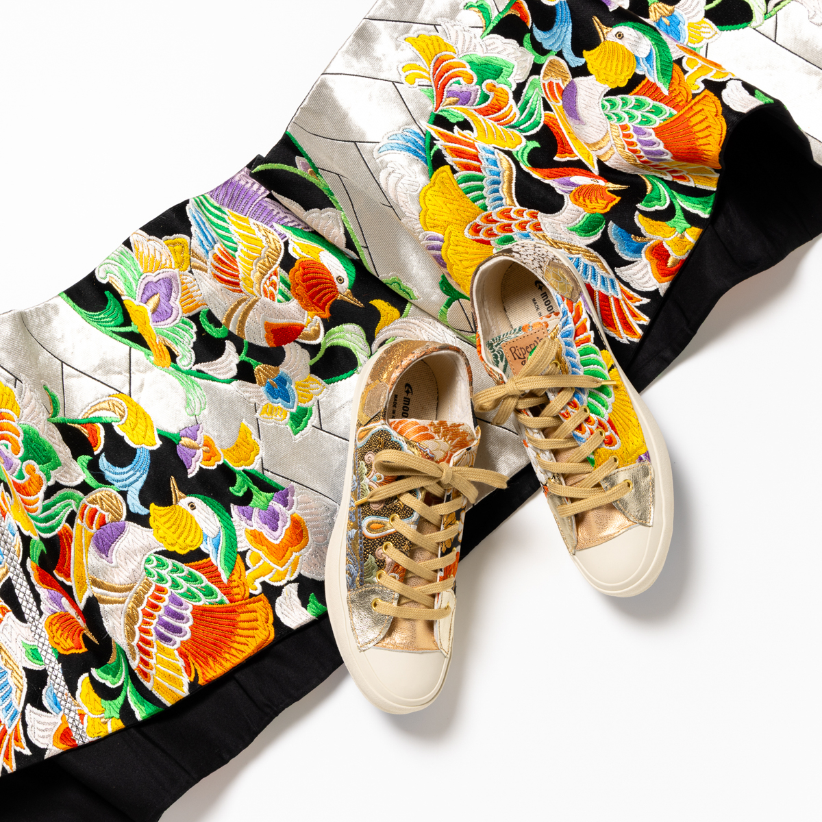 【MOONSTAR】着物リメイクスニーカー「地平線の彼方」Size 24.0cm