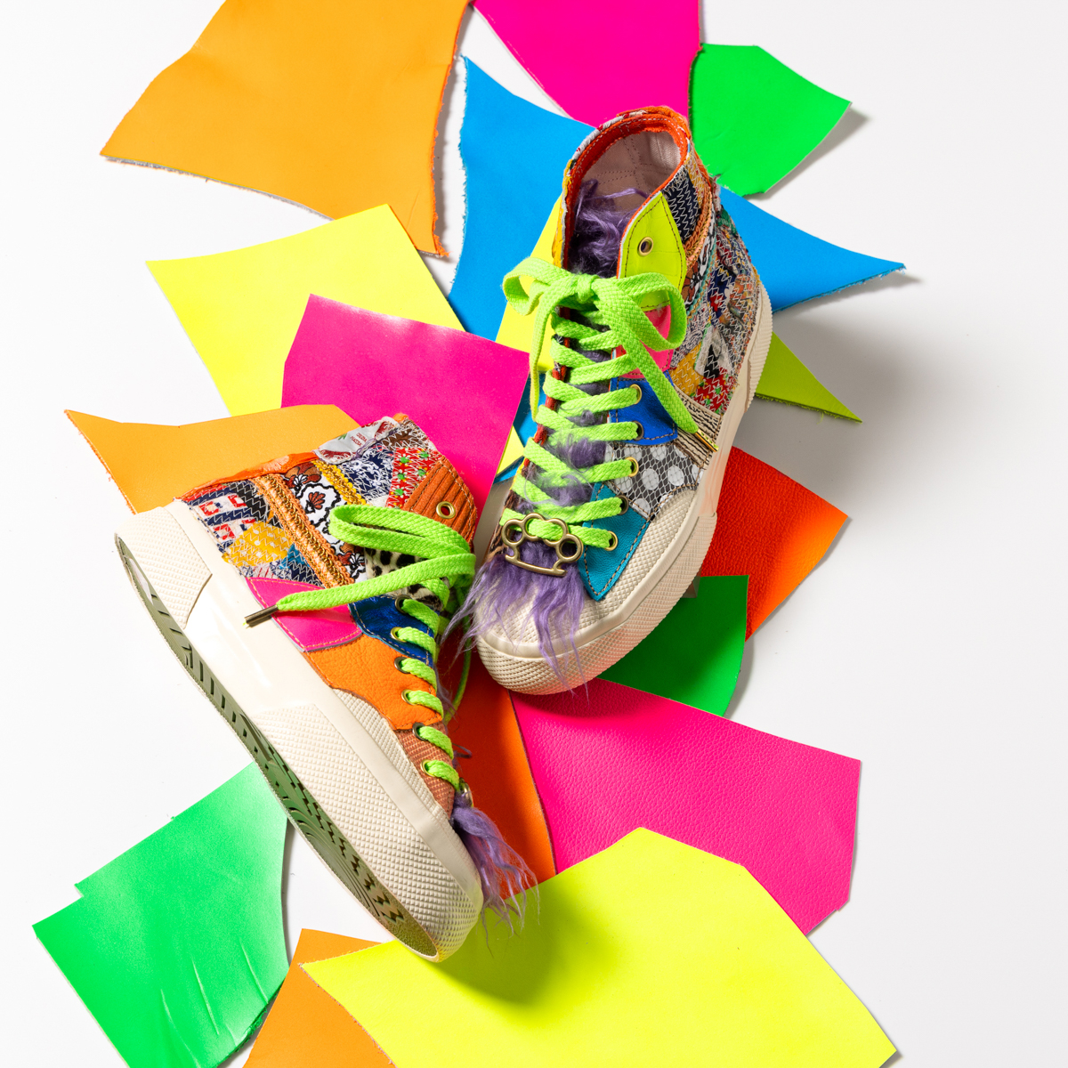 【SUPERGA】レザーリメイクスニーカー「Ruby Sparks」Size 23.5cm