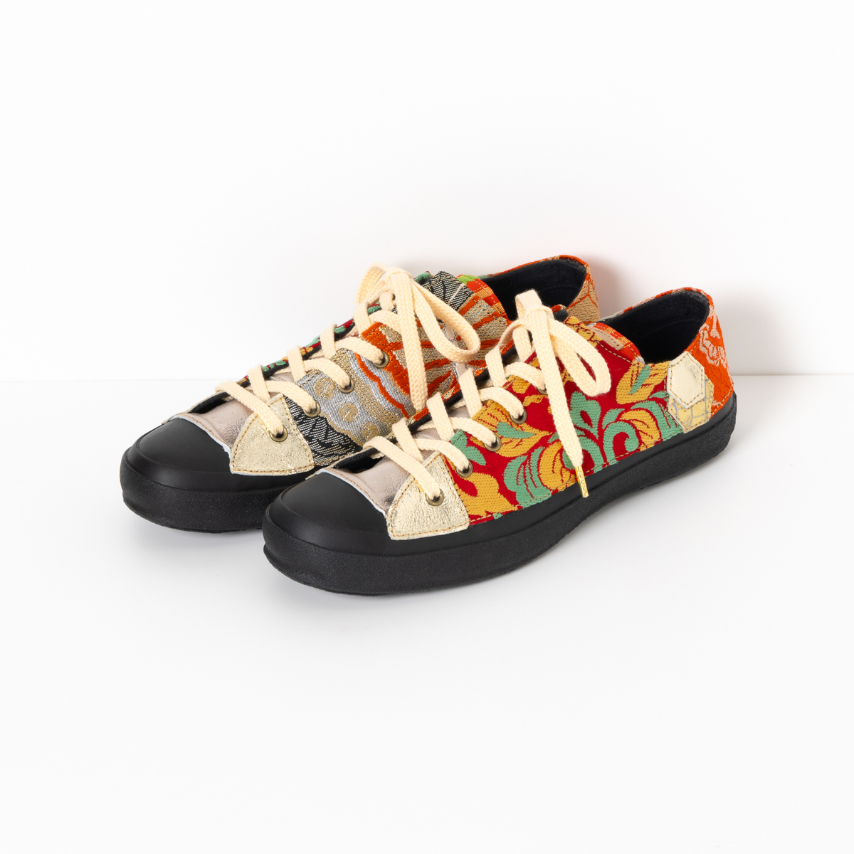 【MOONSTAR】着物リメイクスニーカー「泥濘の中のランデブー」Size 25.5cm